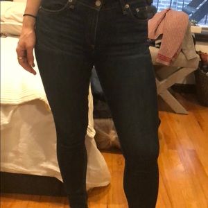 Rag and Bone mid-rise dark wash jeans